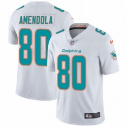 Youth Nike Miami Dolphins 80 Danny Amendola White Vapor Untouchable Elite Player NFL Jersey