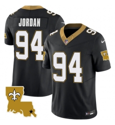 Men New Orleans Saints 94 Cameron Jordan Black 2023 F U S E  1987 Legacy Vapor Stitched Jersey