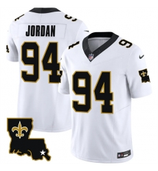 Men New Orleans Saints 94 Cameron Jordan White 2023 F U S E  1987 Legacy Vapor Stitched Jersey