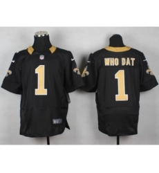 Nike New Orleans Saints 1 who dat Black Elite NFL Jersey