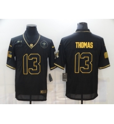 Nike New Orleans Saints 13 Michael Thomas Black Gold 2020 Salute To Service Limited Jersey