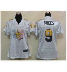 Nike Womens New Orleans Saints #9 Brees White Jerseys