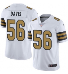 Nike Saints #56 DeMario Davis White Youth Stitched NFL Limited Rush Jersey