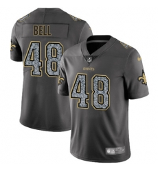 Youth Nike Saints #48 Vonn Bell Gray Static NFL Vapor Untouchable Game Jersey