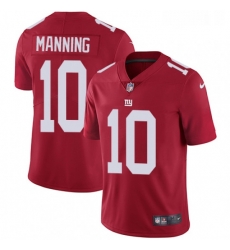 Mens Nike New York Giants 10 Eli Manning Red Alternate Vapor Untouchable Limited Player NFL Jersey