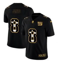 New York Giants 8 Daniel Jones Men Nike Carbon Black Vapor Cristo Redentor Limited NFL Jersey