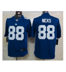 Nike New York Giants 88 Hakeem Nicks Blue Limited NFL Jersey