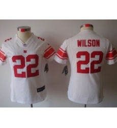 Women NEW New York Giants 22 Wilson White Jerseys