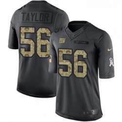 Youth Nike New York Giants 56 Lawrence Taylor Limited Black 2016 Salute to Service NFL Jersey