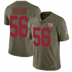 Youth Nike New York Giants 56 Lawrence Taylor Limited Olive 2017 Salute to Service NFL Jersey