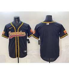 Men Washington Commanders Blank Black Limited Stitched Baseball Jersey