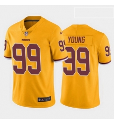 Men Washington Redskins 99 Chase Young Color Rush Limited Jersey Gold