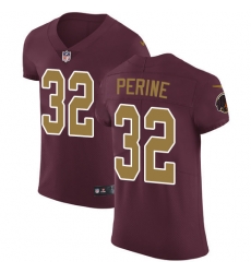 Nike Redskins #32 Samaje Perine Burgundy Red Alternate Mens Stitched NFL Vapor Untouchable Elite Jersey