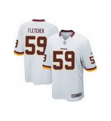 Nike Washington Redskins 59 London Fletcher White Game NFL Jersey