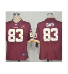 Nike Washington Redskins 83 Fred Davis Red Game 80TH Patch NFL Jersey