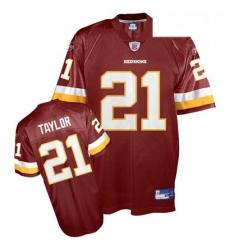 Reebok Washington Redskins 21 Sean Taylor Burgundy Red Team Color Replica Throwback NFL Jersey