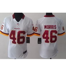 Women Nike Washington Redskins 46 Alfred Morris White NFL Jerseys