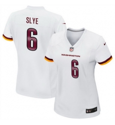 Women Washington Commanders 6 Joey Slye White Stitched Jersey  Run Small