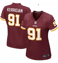 Womens Nike Washington Redskins 91 Ryan Kerrigan Game Burgundy Red Team Color NFL Jersey