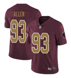 Nike Redskins #93 Jonathan Allen Burgundy Red Alternate Youth Stitched NFL Vapor Untouchable Limited Jersey