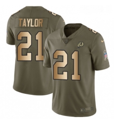 Youth Nike Washington Redskins 21 Sean Taylor Limited OliveGold 2017 Salute to Service NFL Jersey