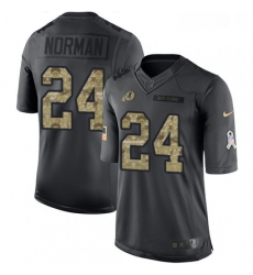 Youth Nike Washington Redskins 24 Josh Norman Limited Black 2016 Salute to Service NFL Jersey