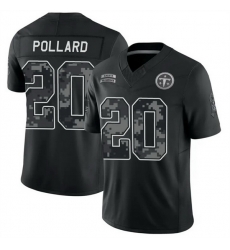 Men Tennessee Titans 20 Tony Pollard Black F U S E 2026 Salute to Service Limited Stitched Football Jersey