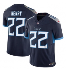 Men Tennessee Titans 22 Derrick Henry Navy 2023 F U S E Vapor Untouchable Stitched Jersey