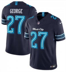 Men Tennessee Titans  27 Eddie George Navy 2026 F U S E   Music City  Rivalries Collection Limited Stitched Football Jersey