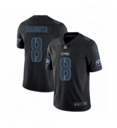 Mens Nike Tennessee Titans 8 Marcus Mariota Limited Black Rush Impact NFL Jersey