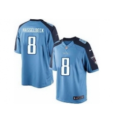 Nike Tennessee Titans 8 Matt Hasselbeck Light Blue Game Jersey