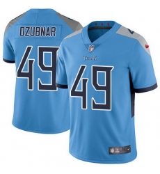 Nike Titans 49 Nick Dzubnar Light Blue Alternate Men Stitched NFL Vapor Untouchable Limited Jersey