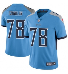 Nike Titans #78 Jack Conklin Light Blue Team Color Mens Stitched NFL Vapor Untouchable Limited Jersey