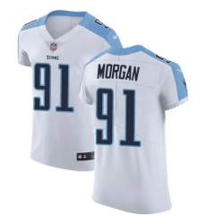 Nike Titans #91 Derrick Morgan White Mens Stitched NFL Vapor Untouchable Elite Jersey