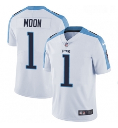 Youth Nike Tennessee Titans 1 Warren Moon Elite White NFL Jersey