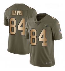 Youth Nike Tennessee Titans 84 Corey Davis Limited OliveGold 2017 Salute to Service NFL Jersey