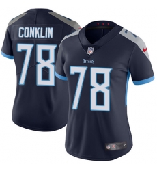 Nike Titans #78 Jack Conklin Navy Blue Alternate Womens Stitched NFL Vapor Untouchable Limited Jersey