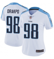 Nike Titans #98 Brian Orakpo White Womens Stitched NFL Vapor Untouchable Limited Jersey