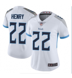 Women Nike Titans 22 Derrick Henry White Women New Vapor Untouchable Player Limited Jersey