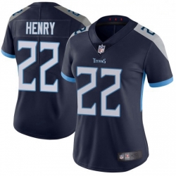 Women Tennessee Titans 22 Derrick Henry Blue Vapor Untouchable Limited Jersey