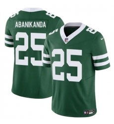 Men New York Jets 25 Israel Abanikanda Green 2023 F U S E Throwback Limited Stitched Jersey