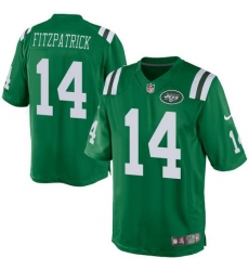 Nike Jets 14 Ryan Fitzpatrick Green Mens Stitched NFL Elite Rush Jersey