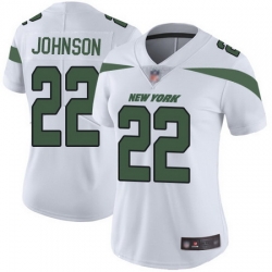 Jets 22 Trumaine Johnson White Womens Stitched Football Vapor Untouchable Limited Jersey