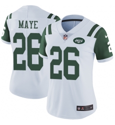 Nike Jets #26 Marcus Maye White Womens Stitched NFL Vapor Untouchable Limited Jersey