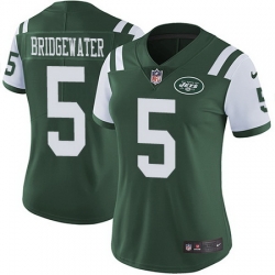 Nike Jets #5 Teddy Bridgewater Green Team Color Womens Stitched NFL Vapor Untouchable Limited Jersey