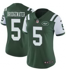 Nike Jets 5 Teddy Bridgewater Green Women Untouchable Limited Jersey