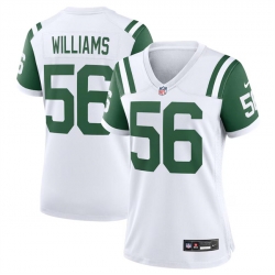 Women New York Jets 56 Quincy Williams White Classic Alternate Stitched Jersey