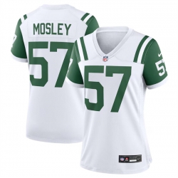 Women New York Jets 57 C J  Mosley White Classic Alternate Stitched Jersey