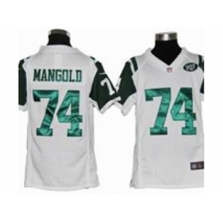 Youth Nike Youth New York Jets #74 Nick Mangold White jerseys