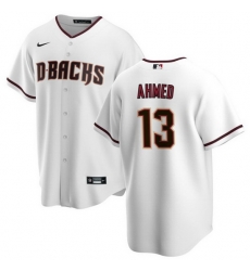 Men Arizona Diamondbacks 13 Nick Ahmed White Cool Base Stitched Baseball Jersey